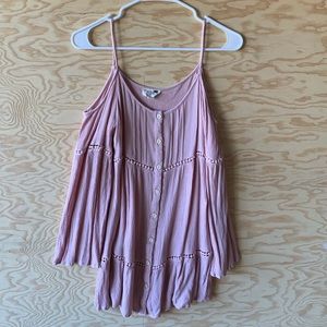Shoulderleas long sleeve dress